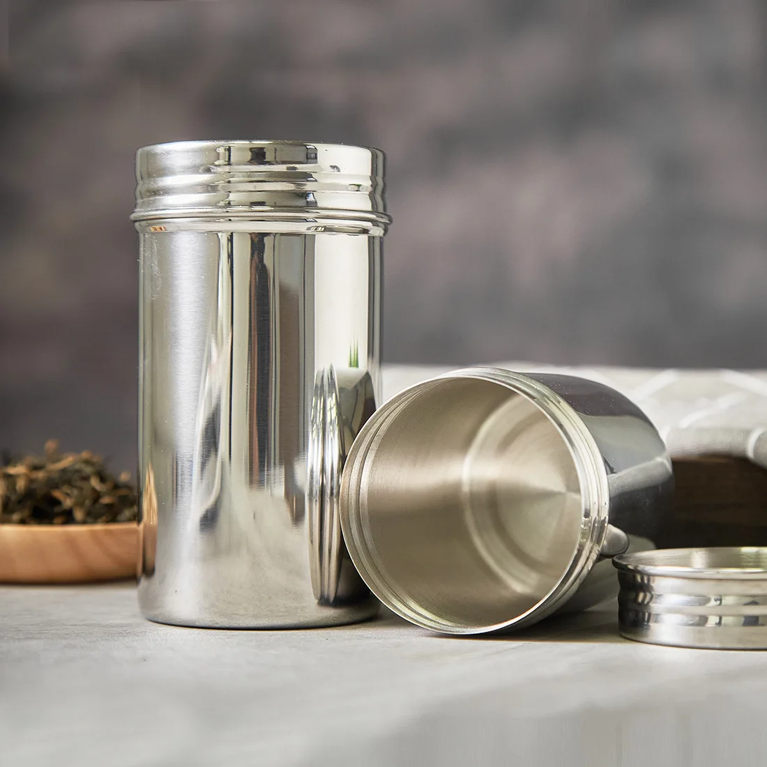 Airtight Cereal Jar - Pot de stockage scellé en acier