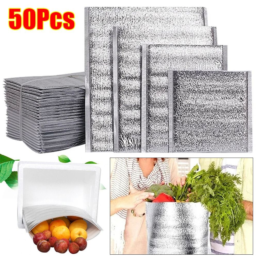 Food Storage Keep Warm - Lot de 50 sacs isothermes pliables