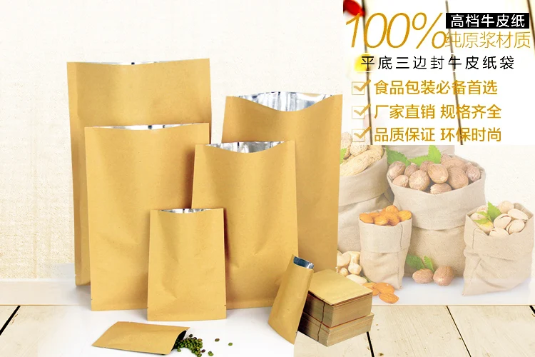 Food Storage In Mylar Bags - Sacs d'emballage en papier Kraft marron