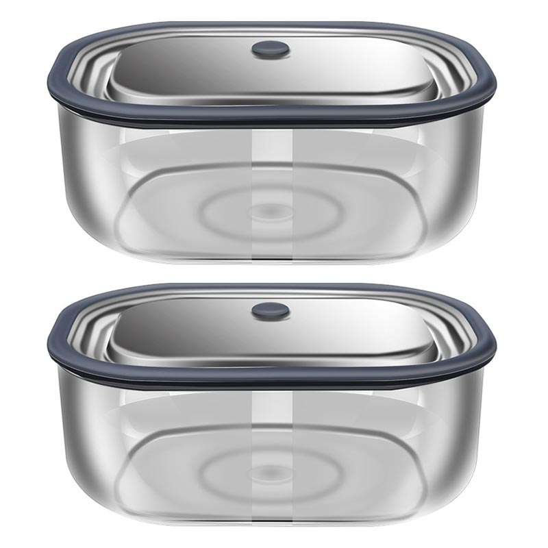 Food Storage Glass Containers - Boîte à lunch rectangulaire en verre