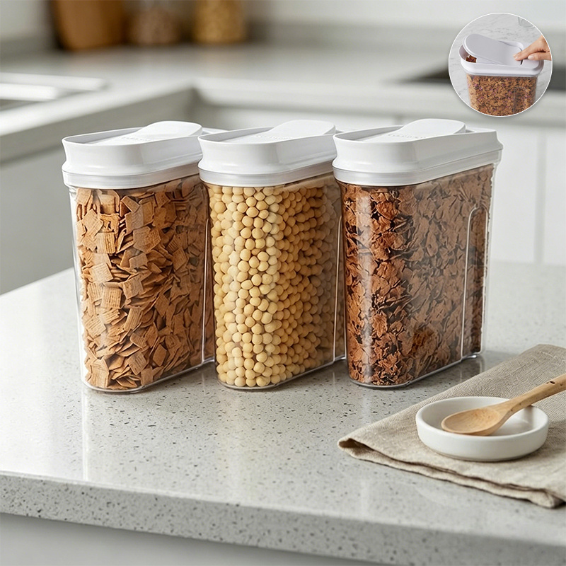 Airtight Cereal Jar - Contenants hermétiques pour aliments, en plastique