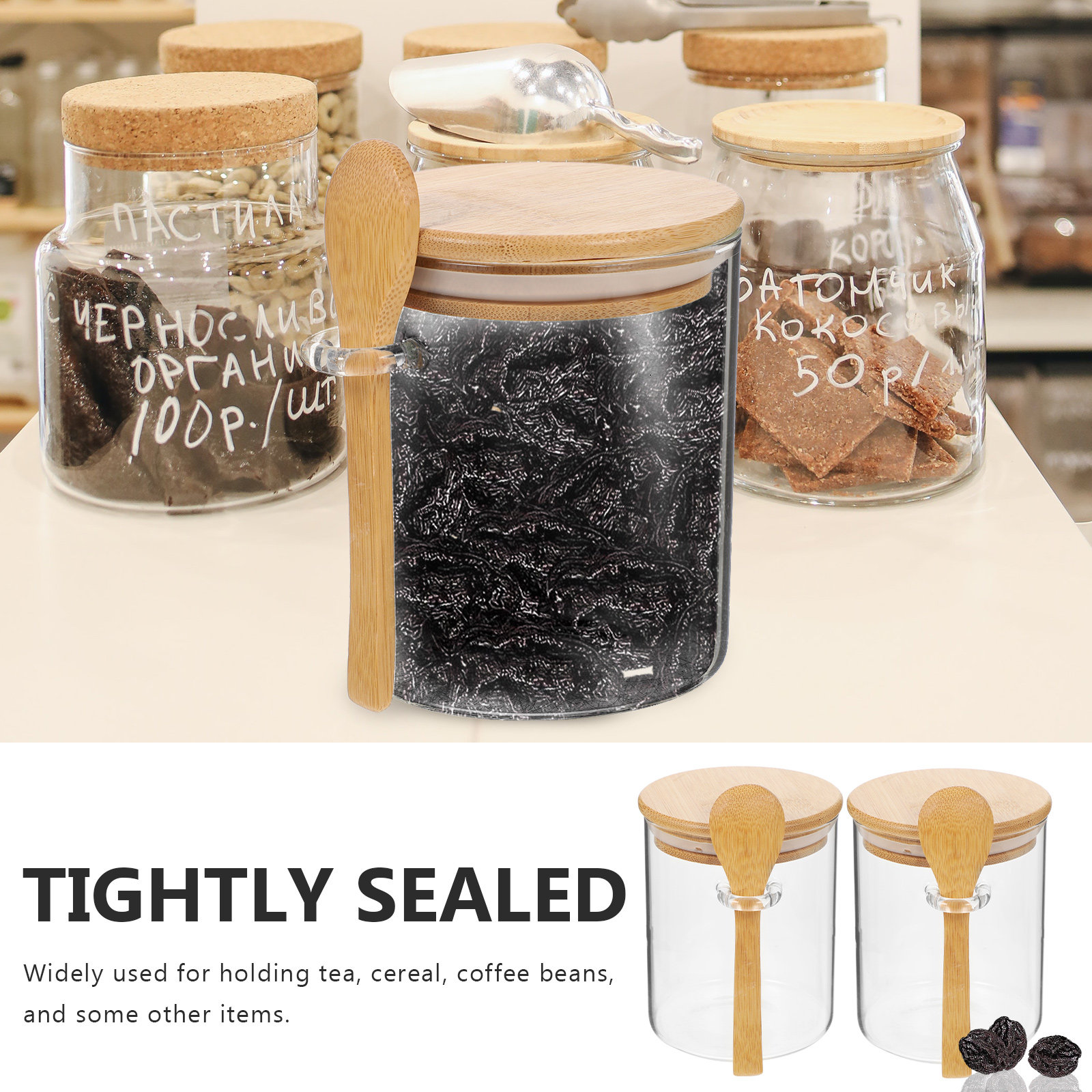 2 pièces de récipients de stoc - Food Storage Glass Containers avis et prix