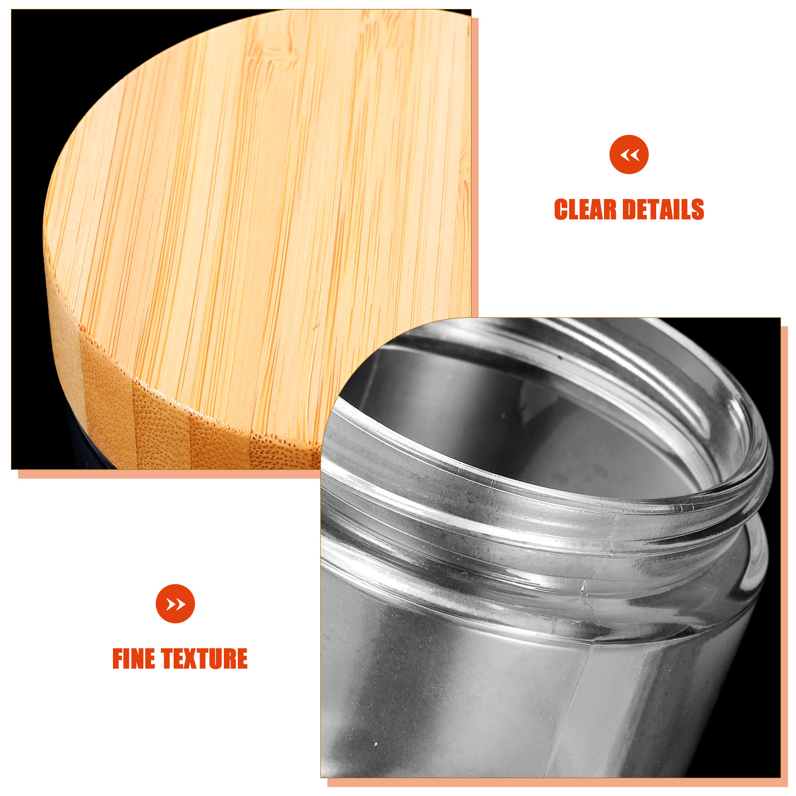4 pots en verre transparent av - Food Storage Glass Containers avis et prix